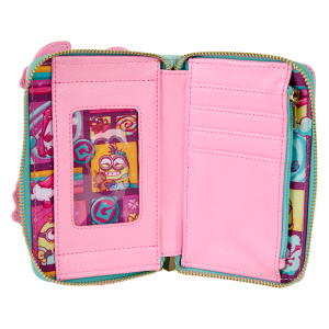 Minions Fluffy Unicorn Rainbow Glitter Zip Around Wallet