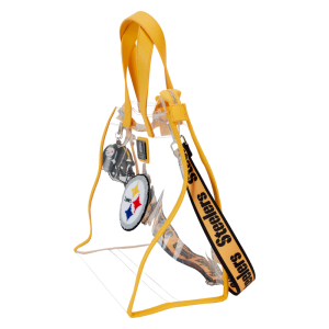 NFL Pittsburgh Steelers Clear Convertible Backpack & Tote Crossbody Stadium Bag