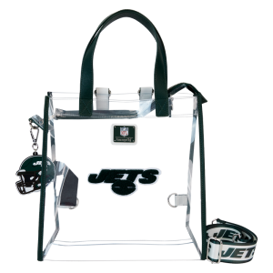 NFL New York Jets Clear Convertible Backpack & Tote Crossbody Stadium Bag