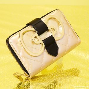 Sanrio Hello Kitty 50th Anniversary Gold Zip Around Wallet
