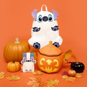 Stitch Pumpkin Head Figural Glow Crossbody Bag