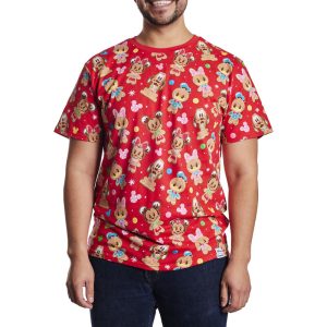 Mickey & Friends Gingerbread Cookie All-Over Print Unisex Tee&nbsp;